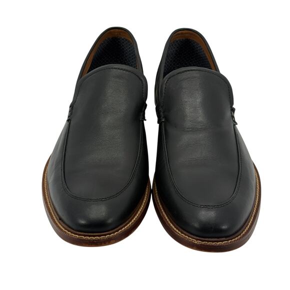 Aston Grey Salkin Black Leather Upper Round Toe Loafer Mens 13 Dress Shoes - Picture 1 of 8